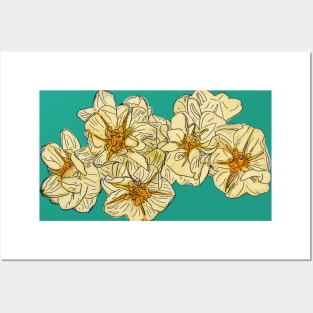 Yellow Daylily Bouquet Posters and Art